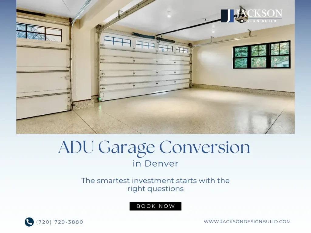 ADU garage conversion in Denver with a finished interior space by Jackson Design Build