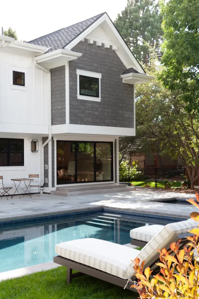 Home addition in Cherry Hills Village, Colorado with a custom outdoor living space