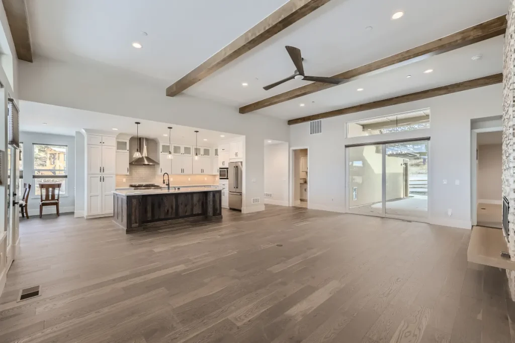 Open-concept kitchen and living room remodel in Parker, CO