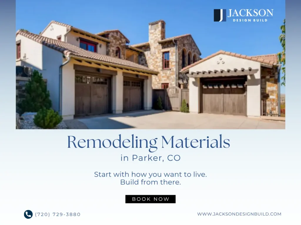 Parker, CO home exterior with stone, stucco, and tile materials