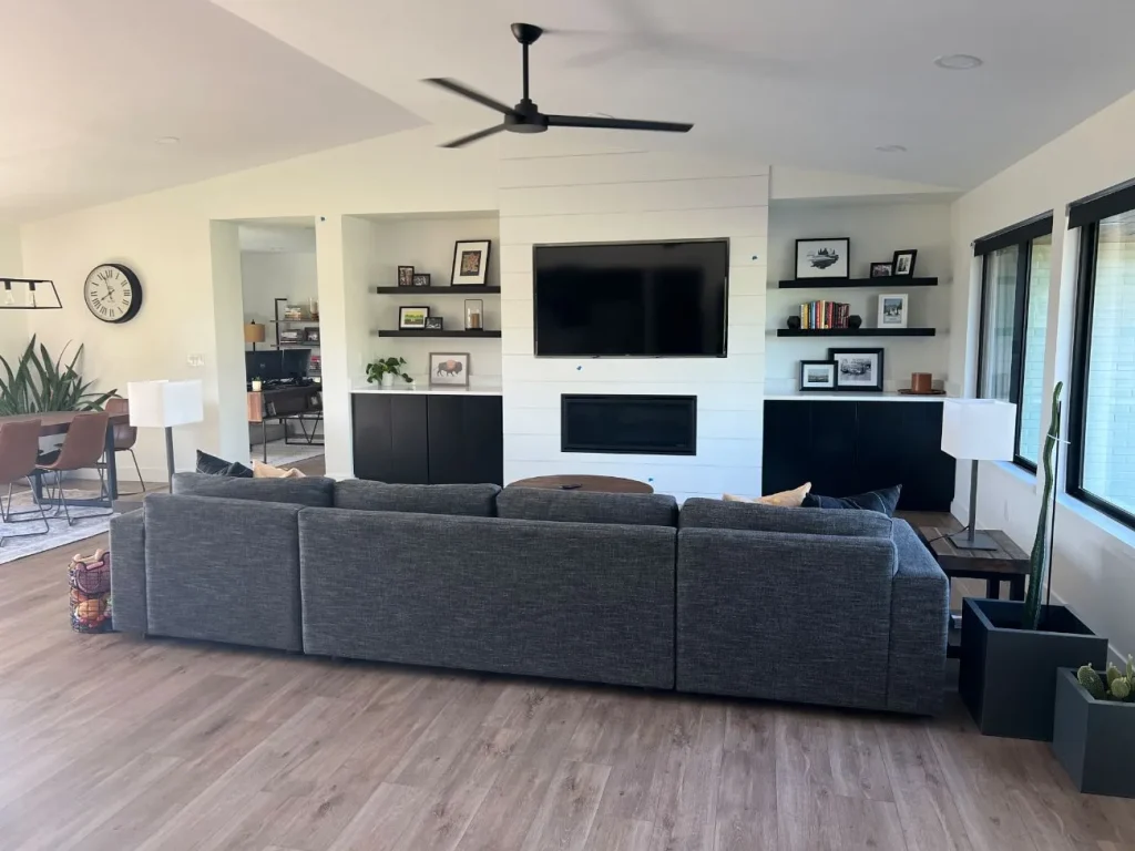 Remodeled living room in an established Parker, CO home